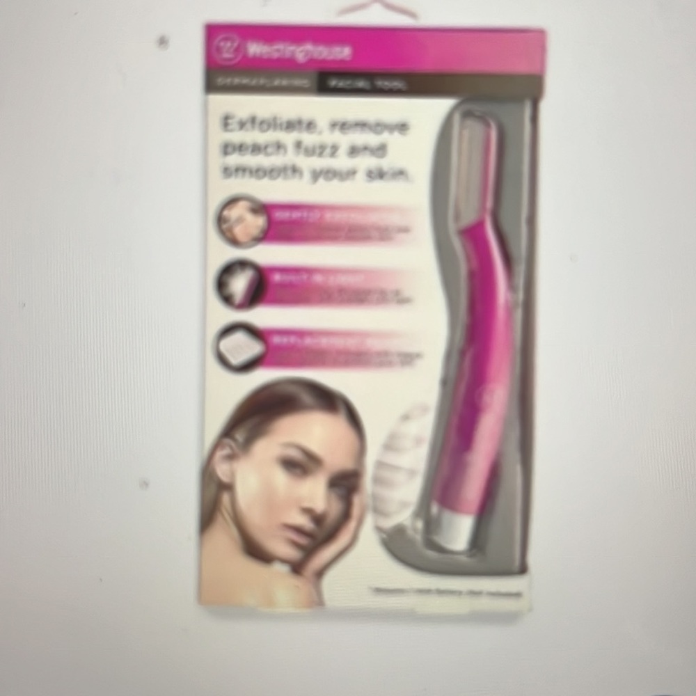 Westinghouse Dermaplaning facial tool NEW BNIB exfoliate remove peach fu…